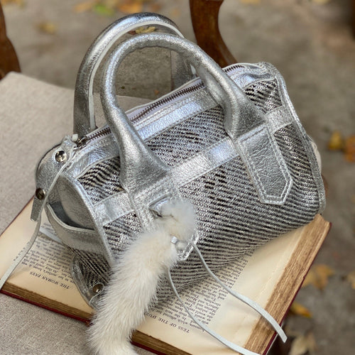 義大利Caterina Lucchi/Small Silver Tote Bag