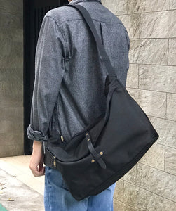 Jas M.B./Large Canvas Bucket Bag(Black/Grey)