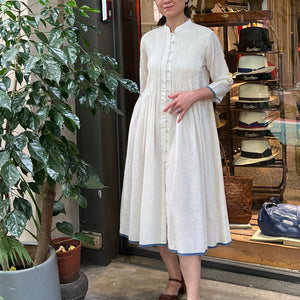 ITR/Ivory Pleated Cotton Dress