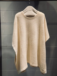 Cashmere poncho-Light Yellow