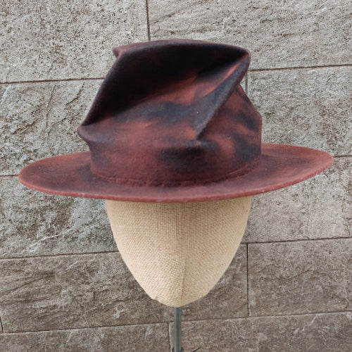 Move/Black brown felt hat - OBEIOBEI