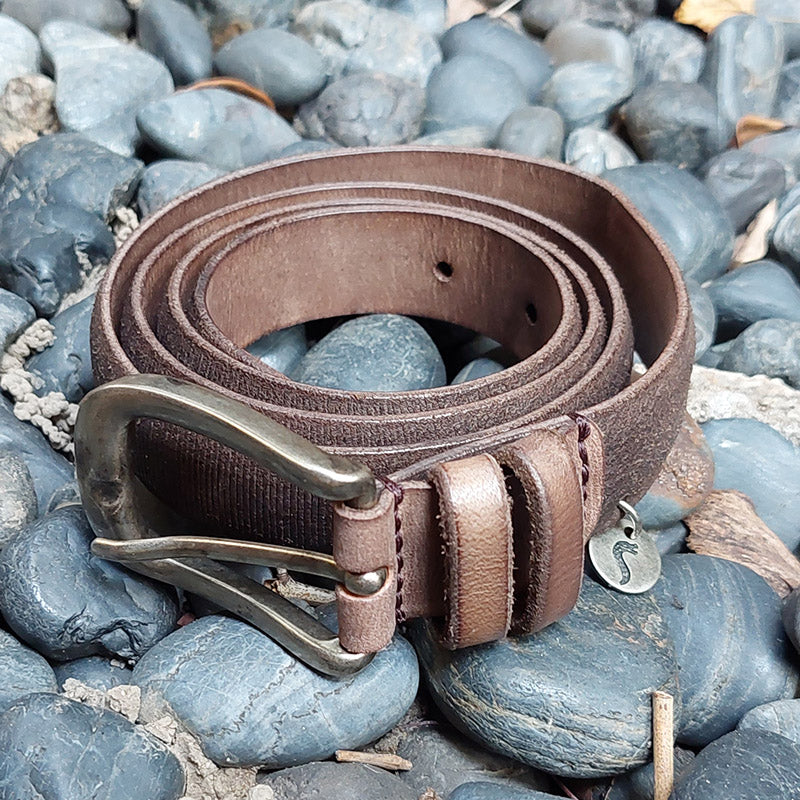 Martinica/Dark Brown Leather Belt - OBEIOBEI