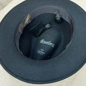 Borsalino/Black fedora hat(Medium brim) - OBEIOBEI