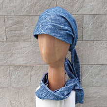 Load image into Gallery viewer, 義大利Gi N Gi/Blue babushka hat - OBEIOBEI