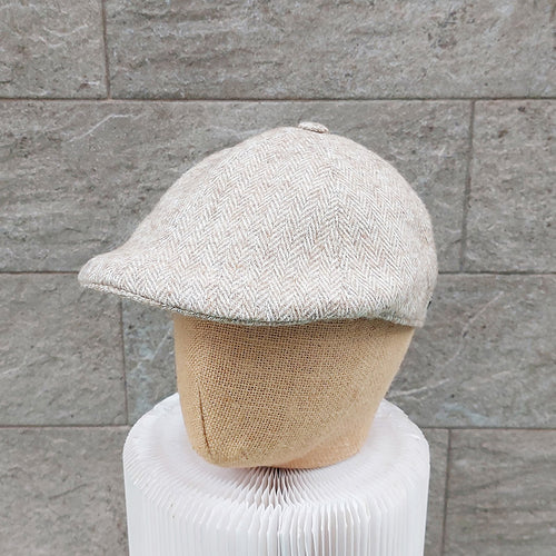 Doria/Yellow Stripe Flat Cap - OBEIOBEI