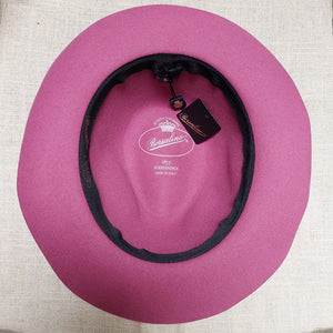 Borsalino/Pink fedora lady hat(Medium brim) - OBEIOBEI