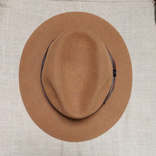 Load image into Gallery viewer, Borsalino/Tan fedora felt hat(Medium brim) - OBEIOBEI