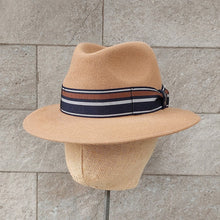 Load image into Gallery viewer, Borsalino/Tan fedora felt hat(Medium brim) - OBEIOBEI