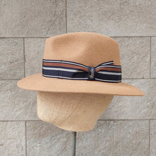 Load image into Gallery viewer, Borsalino/Tan fedora felt hat(Medium brim) - OBEIOBEI