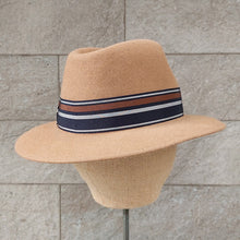 Load image into Gallery viewer, Borsalino/Tan fedora felt hat(Medium brim) - OBEIOBEI