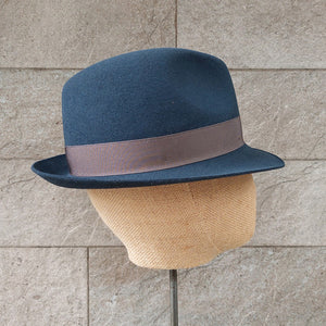 Borsalino/Blue Grey Felt Hat(Small brim) - OBEIOBEI