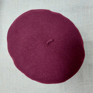 Doria/Wool Beret(Red/Caramel/Burgundy) - OBEIOBEI