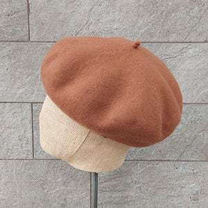 Doria/Wool Beret(Red/Caramel/Burgundy) - OBEIOBEI