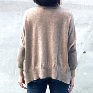 Cross over neck cashmere sweater - OBEIOBEI