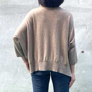 Cross over neck cashmere sweater - OBEIOBEI