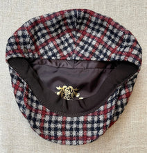 Load image into Gallery viewer, Doria/Red Check Flat Cap - OBEIOBEI