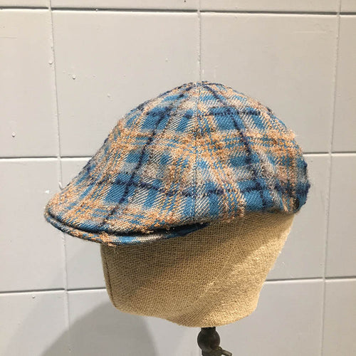 Doria/HERBY blue beige flat cap - OBEIOBEI